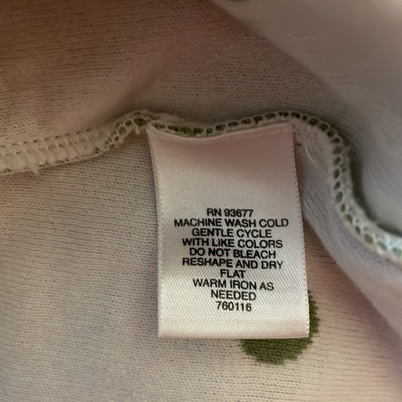 Liz Claiborne 2 Button Closure Cardigan Polka Dot Green XL - Picture 6 of 7